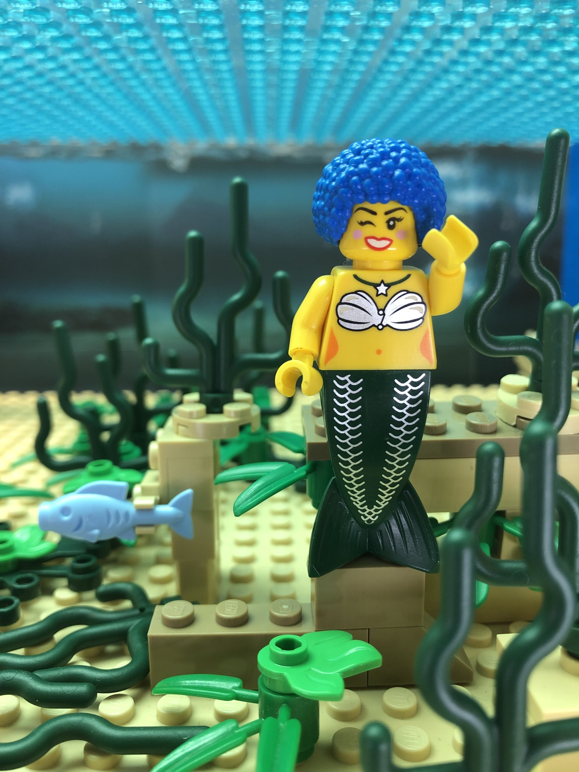 Black LEGO mermaid